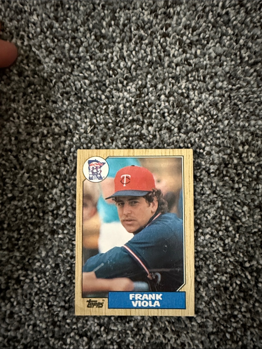 Topps Baseball Card - Red Cap, Blue Jersey